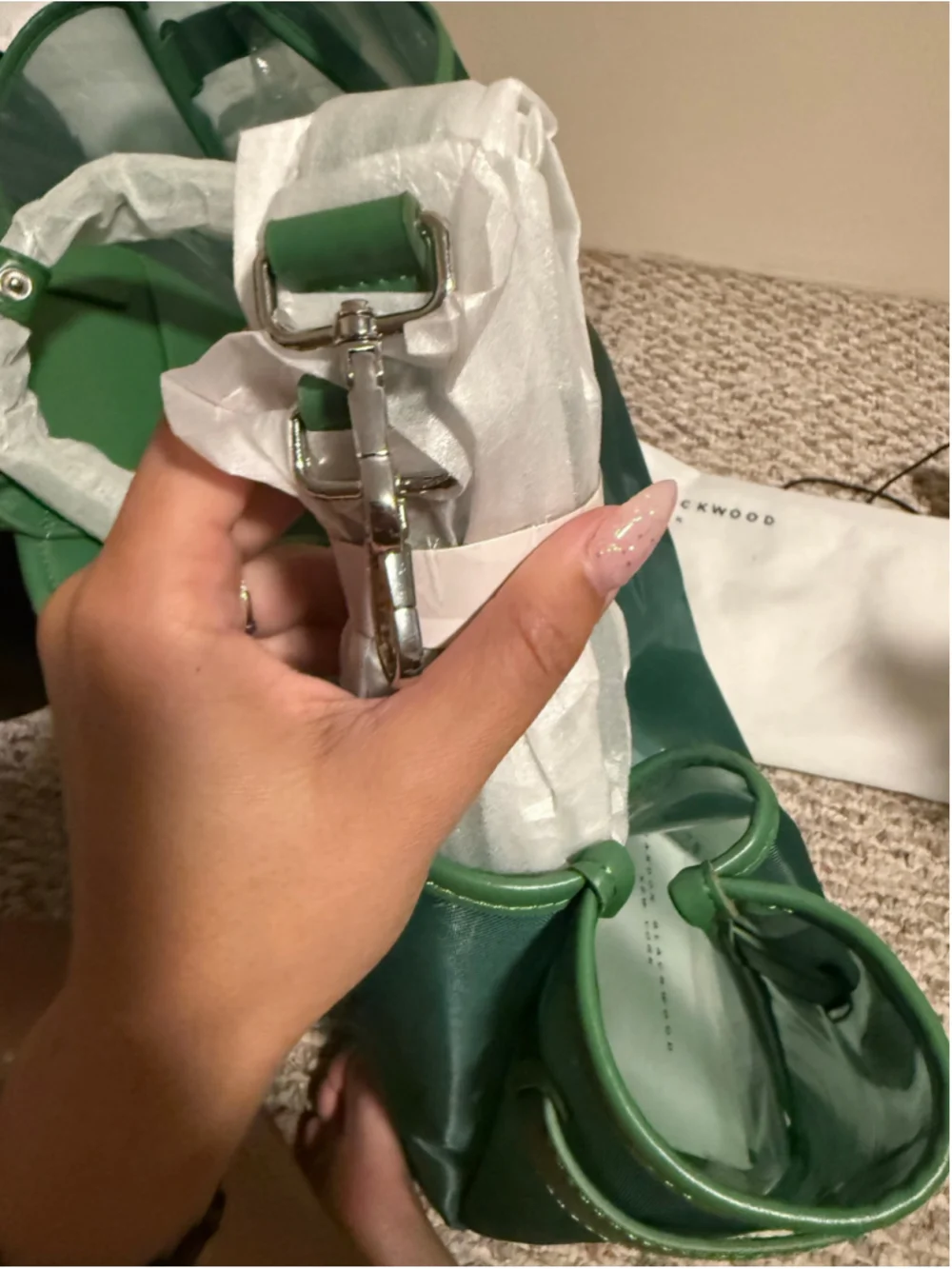 NEW Brandon Blackwood Green Market Mesh PVC Tote Jumbo Duffle Crossbody
